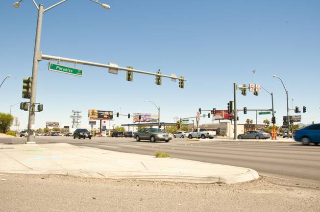 The intersection of Tropicana Avenue and Paradise Road.